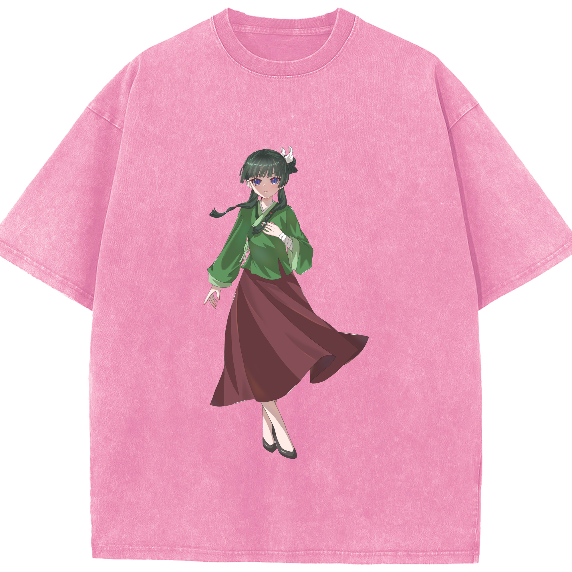 （画像用） 薬屋のひとりごと The Apothecary Diaries 綿100% ヴィンテージ風 半袖Tシャツ（フロントプリント）